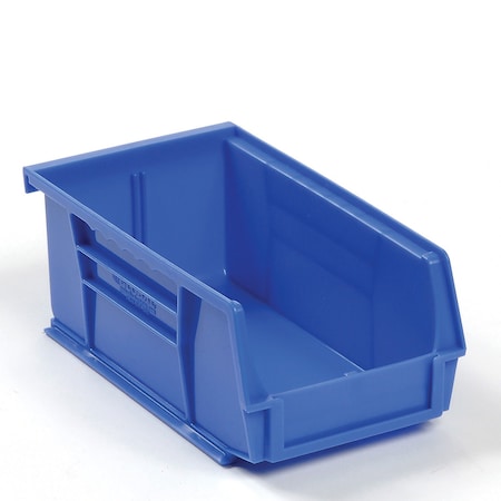 Global Industrial Hang & Stack Storage Bin, Plastic, Blue, 3 in H 269681BL